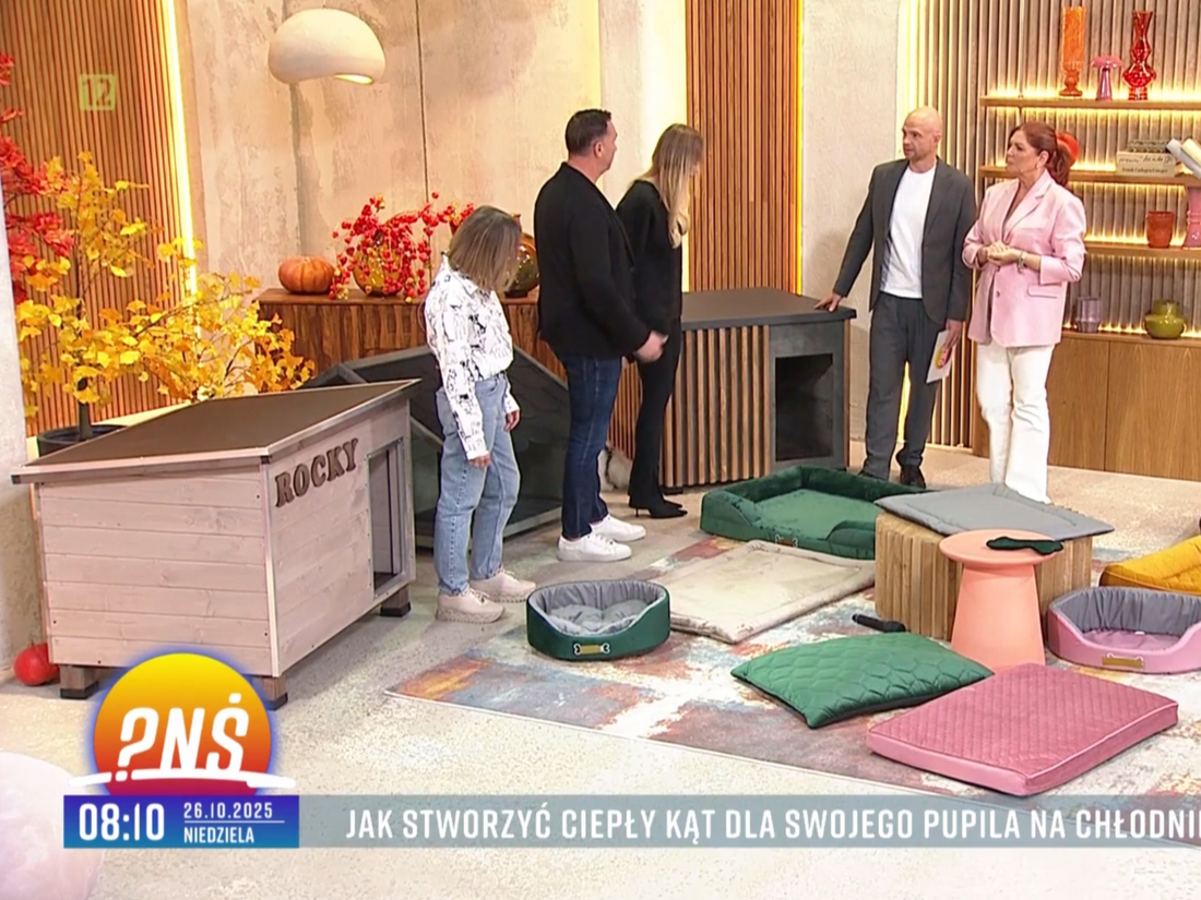 Petgarden w „Pytaniu na Śniadanie”! O cieplejszych budach i legowiskach dla psów na jesień i zimę