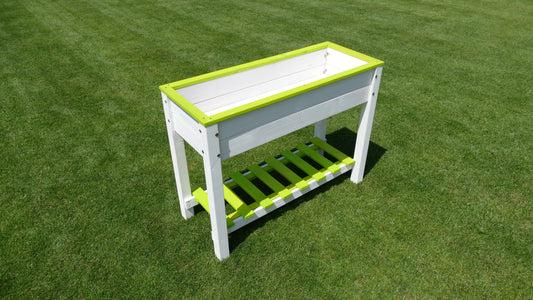 Stolik do prac ogrodowych / Biało-limonkowy