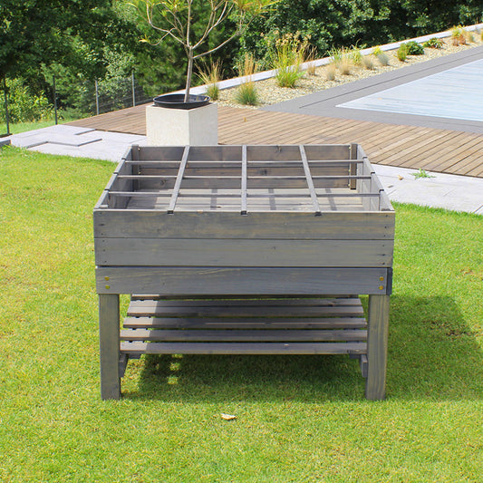 Niski stolik do prac ogrodowych / Szary