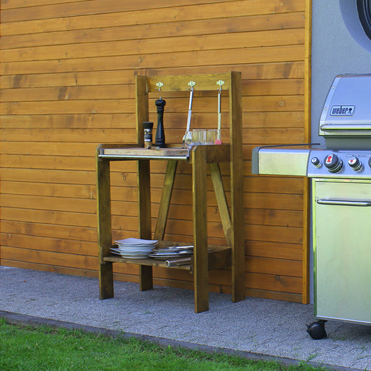 Wielofunkcyjny stolik ogrodowy mini / Brązowy