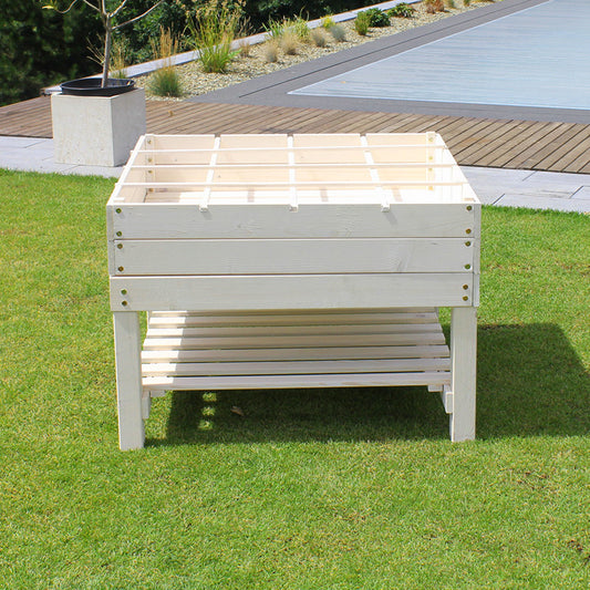 Niski stolik do prac ogrodowych / Naturalny